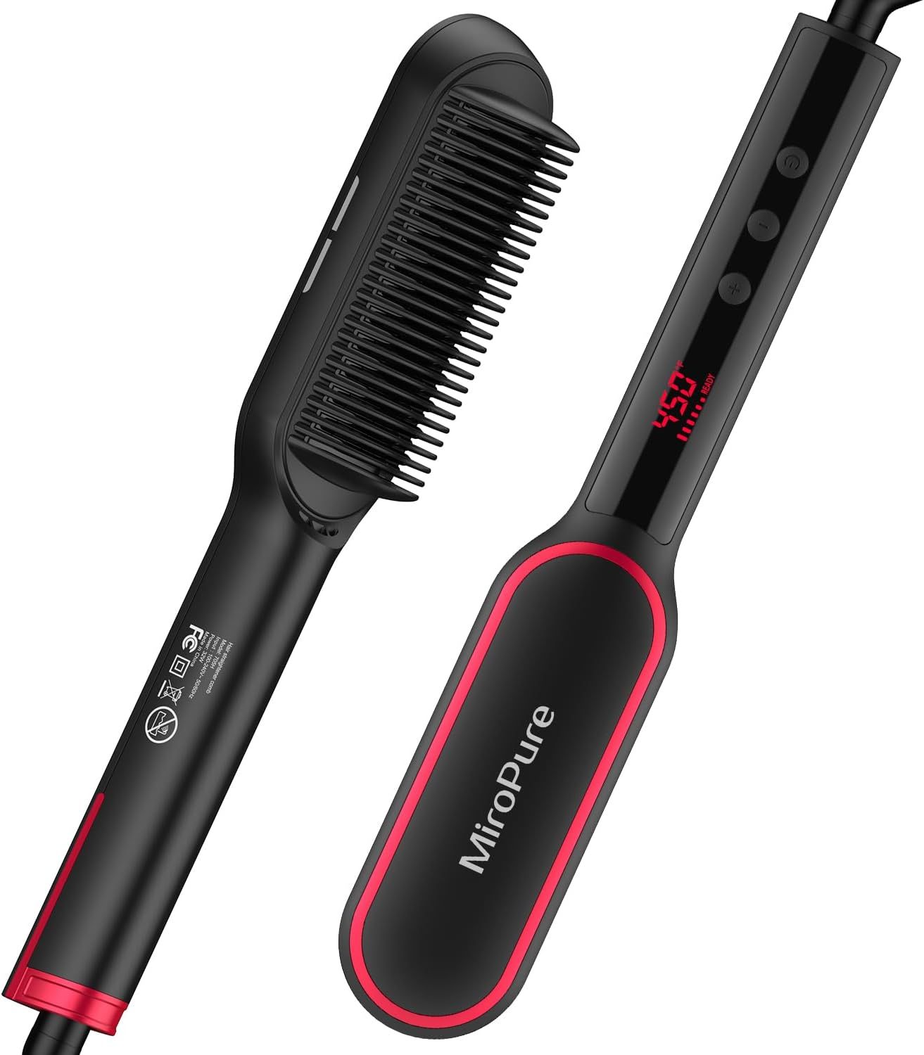 Micro-pure Hair Straightener Brush, 3-in-1 Hair Styler Brush The Classic